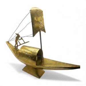 Historical Boat with Father Of Nation Bangladesh Engraved Picture  made with brass 18x12 inch with weight of 4lb 4 oz brass