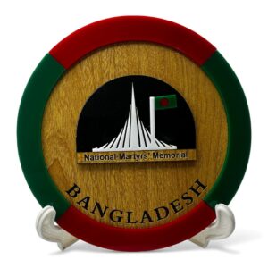 Bangladesh Martyr Bangladesh National Martyrs’ Memorial Monument Round Monogram  for Table or Desk with stand 6 inch