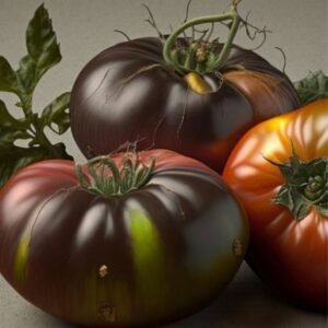 Black Brandywine Heirloom Tomato Seeds – Non-GMO Beefsteak Tomato (Solanum lycopersicum)
