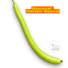 Cucuzzi Italian Edible Gourd Seeds. Single curved Cucuzzi Italian edible gourd with Mahin Agro branding.